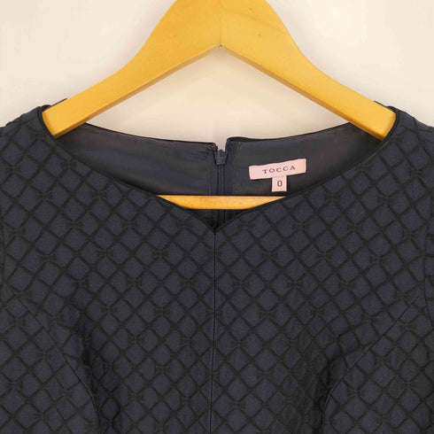 トッカ TOCCA リボン 総柄 フレンチスリーブ ワンピース レディース JPN:0