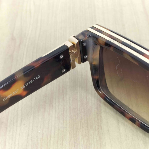 GRUNGE GLASSES べっ甲柄 ウェリントンサングラス メンズ 56□16-140