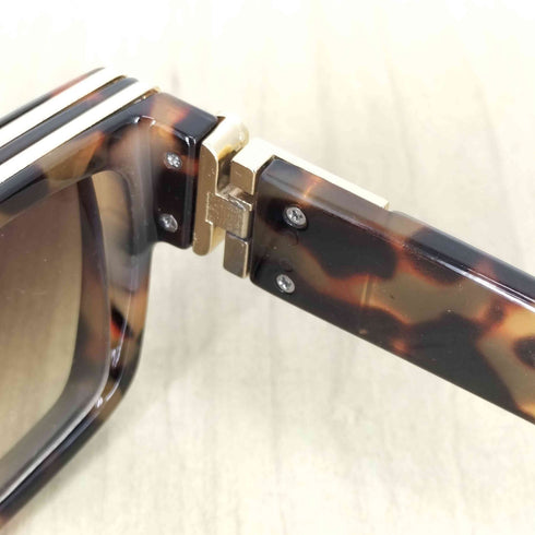 GRUNGE GLASSES べっ甲柄 ウェリントンサングラス メンズ 56□16-140