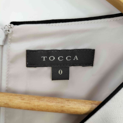 トッカ TOCCA フレンチスリーブ バイカラー ワンピース レディース JPN:0