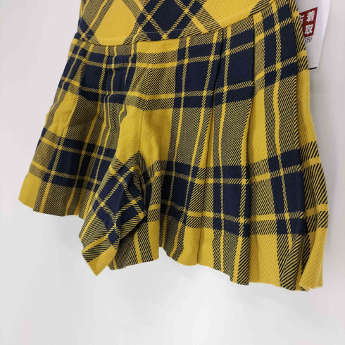 バーバリーブルーレーベル BURBERRY BLUE LABEL タータンチェック コットン ラップ フレア ミニ スカート レディース EUR:36