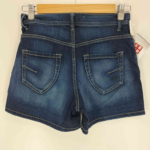 バーバリーブルーレーベル BURBERRY BLUE LABEL ロゴ 刻印 ボタン デニム ショート パンツ レディース EUR:36
