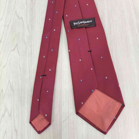 イヴサンローラン Yves Saint Laurent ロゴ刺繍ネクタイ メンズ