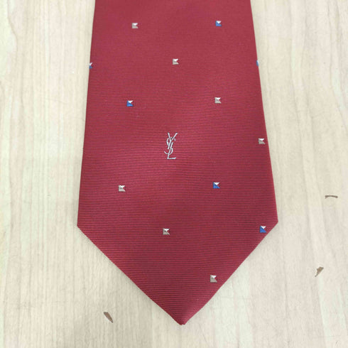 イヴサンローラン Yves Saint Laurent ロゴ刺繍ネクタイ メンズ