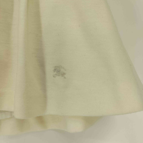 バーバリーブルーレーベル BURBERRY BLUE LABEL ロゴ 刺繍 2タック アクリル フレア ミニ スカート レディース EUR:36