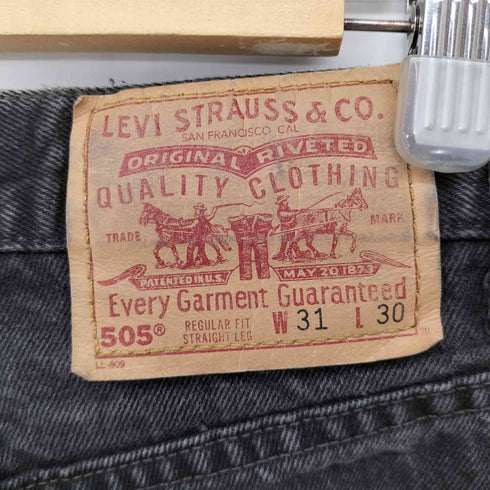 リーバイス Levis 90S USA製 後染め 505 ジップフライ ブラック デニムパンツ ボタン裏515刻印 99年製 メンズ W31 L30