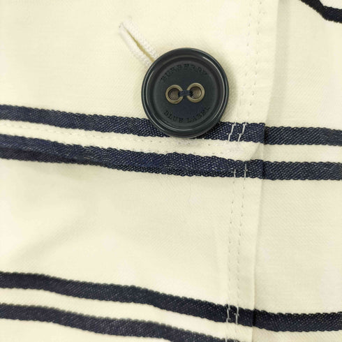 バーバリーブルーレーベル BURBERRY BLUE LABEL ヘンリーボタン フレンチスリーブ ボーダー ワンピース レディース 36