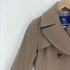 バーバリーブルーレーベル BURBERRY BLUE LABEL 裏地ノバチェック タック スカート ダブルボタン ウール ナイロン ショールカラー ステンカラー コート レディース 36
