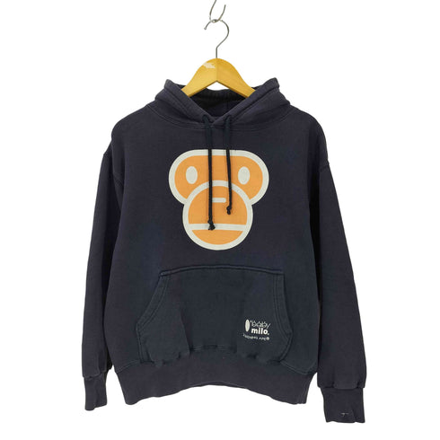 アベイシングエイプ A BATHING APE 00S 初期タグ BABY MILO ベイビーマイロプリントプルオーバーパーカー メンズ JPN:M