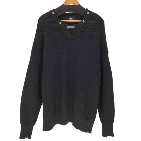 rosen kreuz metal logo knit メンズ