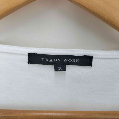 トランスワーク TRANS WORK ウォッシャブル セルロース コットン プルオーバー カットソー レディース JPN:38