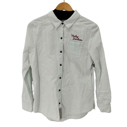 ハーレーダビッドソン HARLEY-DAVIDSON Burn Rubber Chambray Shirt レディース import:S