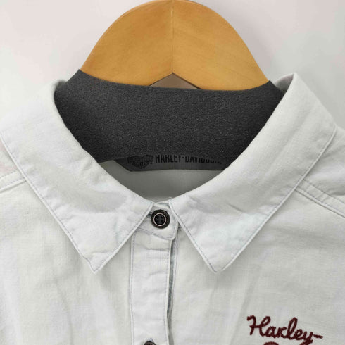 ハーレーダビッドソン HARLEY-DAVIDSON Burn Rubber Chambray Shirt レディース import:S