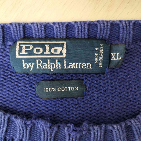 ポロバイラルフローレン Polo by RALPH LAUREN ポニー刺繍 コットンニット メンズ JPN:XL