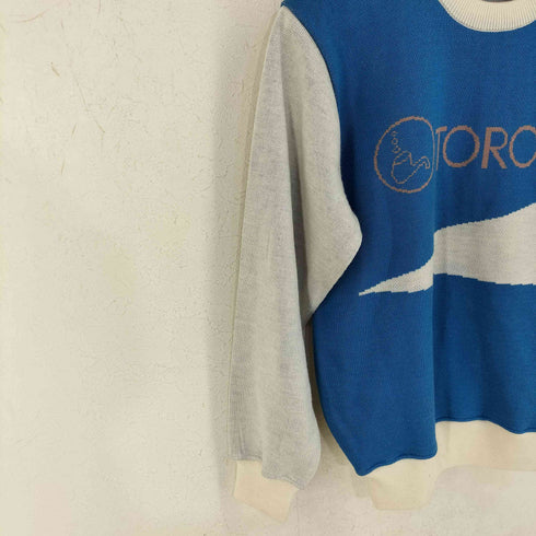TOROY 80-90s フロントロゴ アクリルウールニット メンズ JPN:M チェスト 84-92cm