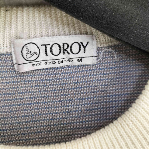 TOROY 80-90s フロントロゴ アクリルウールニット メンズ JPN:M チェスト 84-92cm
