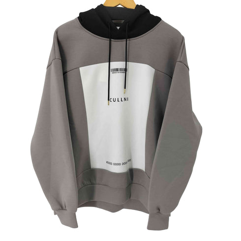 クルニ CULLNI BARCODE Print & CULLNI Embroidery Switching Hoodie メンズ JPN:2