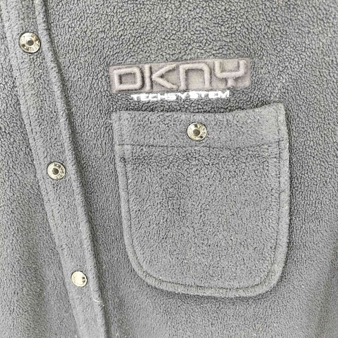 ダナキャランニューヨーク DKNY ロゴ刺繍フリースシャツ メンズ import:M