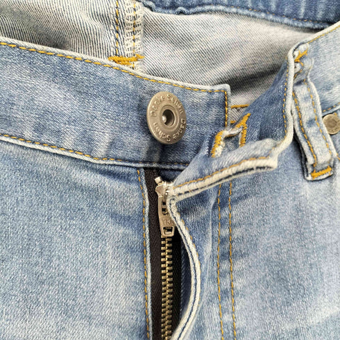 ダンケシェーン Danke Schon 21SS 裾ジップ ダメージ加工 スキニー デニムパンツ メンズ JPN:L