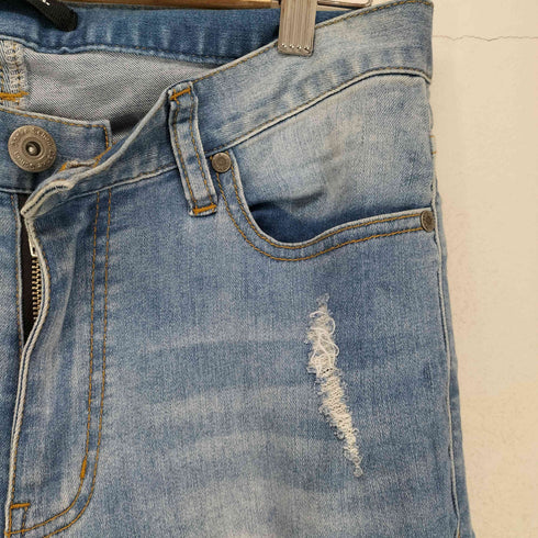 ダンケシェーン Danke Schon 21SS 裾ジップ ダメージ加工 スキニー デニムパンツ メンズ JPN:L