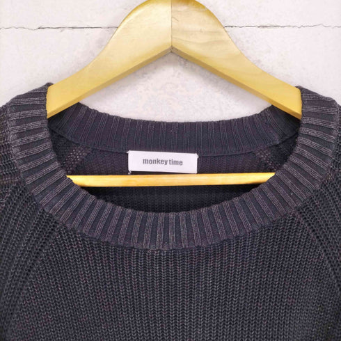 モンキータイム MONKEY TIME STONE/WASH AZE CN LS/ニット メンズ JPN:L