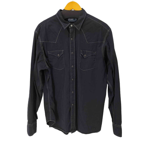 ポロバイラルフローレン Polo by RALPH LAUREN L/S ステッチウエスタンシャツ メンズ import:XL