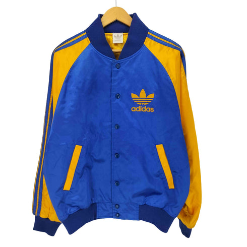 アディダス adidas 80S デサント製トレフォイルロゴ ラグラン 2トーン ナイロンスタジャン メンズ M-L
