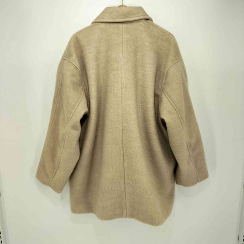 NOGLE ウールモヘアシャギーミドルオーバーコート レディース F