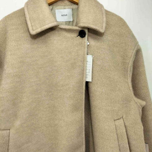 NOGLE ウールモヘアシャギーミドルオーバーコート レディース F