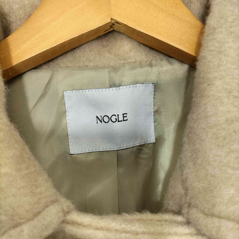 NOGLE ウールモヘアシャギーミドルオーバーコート レディース F