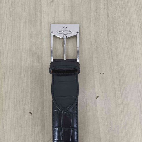 ヴィヴィアンウエストウッド Vivienne Westwood クロコ型押しバックルオーブデザインベルト メンズ ONE SIZE