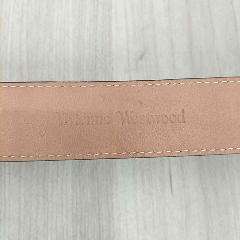 ヴィヴィアンウエストウッド Vivienne Westwood クロコ型押しバックルオーブデザインベルト メンズ ONE SIZE