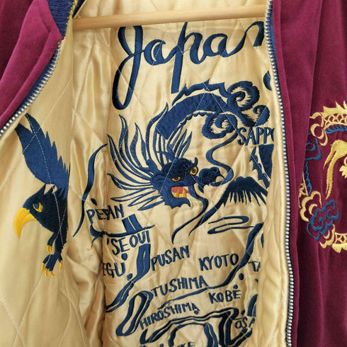 テイラートウヨウ TAILOR TOYO テーラー東洋 SOUVENIR JACKET 別珍×サテンキルト DRAGON×JAPAN MAP リバーシブルスカジャン メンズ JPN:M