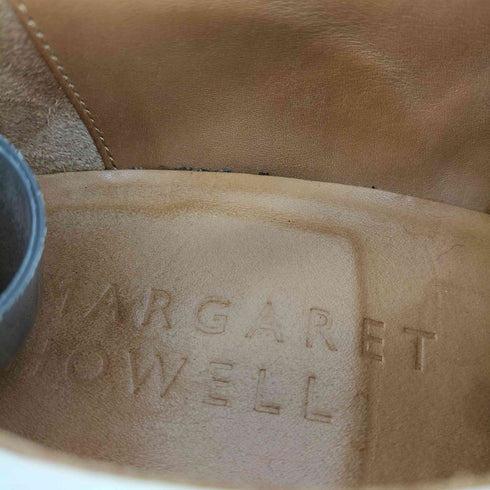 マーガレットハウエル MARGARET HOWELL クレープソール 外羽根 5ホールレザーシューズ メンズ UK:7.5