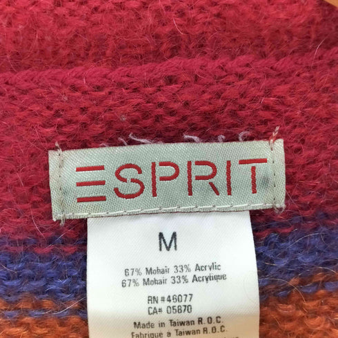 エスプリ ESPRIT モヘア67% ロールネックボーダーニット メンズ JPN:M