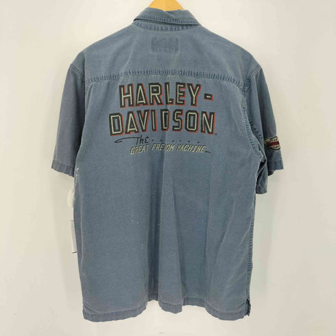 ハーレーダビッドソン HARLEY-DAVIDSON ワッペン ステンシル S/S シャツ メンズ JPN:M