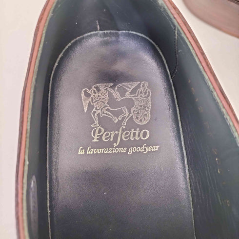 Perfetto MADE IN JAPAN ストレートチップ 内羽根 レザーシューズ ボルドー メンズ 8