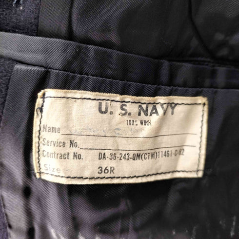 ユーエスネイビー U.S.NAVY 8Bピーコート 裏地ステンシル メンズ 36R