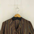 ケンゾージャングル KENZO JUNGLE MADE IN ROMANIA リネン100 ストライプノーカラージャケット レディース FR:36