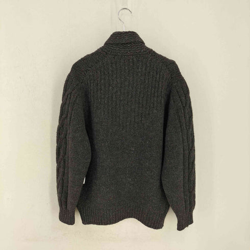 ポールスチュアート Paul Stuart MADE IN SCOTLAND マルチカラーネップ ショールカラーケーブルニットカーディガン メンズ import:M