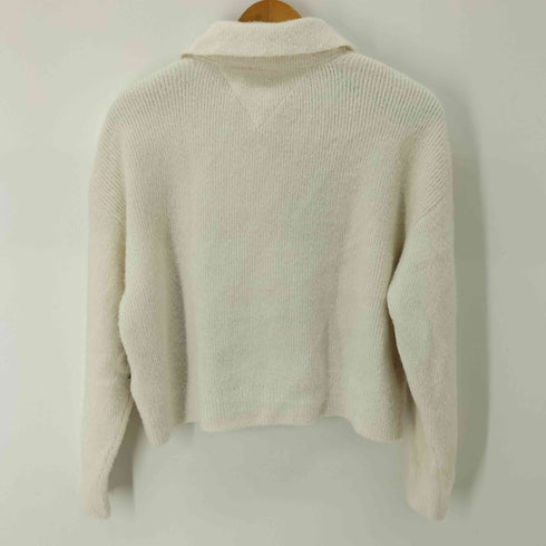 トミージーンズ tommy jeans CROP BOXY FIT POLO SWEATER レディース import:S