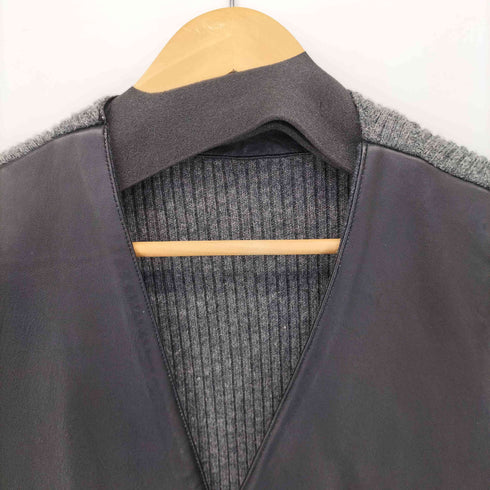 U.B シープレザー切替 ニットベスト メンズ import:M