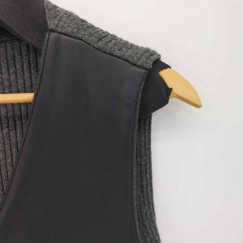 U.B シープレザー切替 ニットベスト メンズ import:M