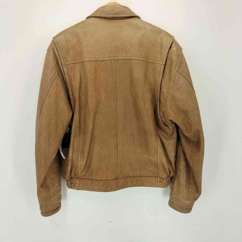 ウィルソン Wilsons Leather 90S 本革 アクションプリーツ ジップアップジャケット メンズ import:S