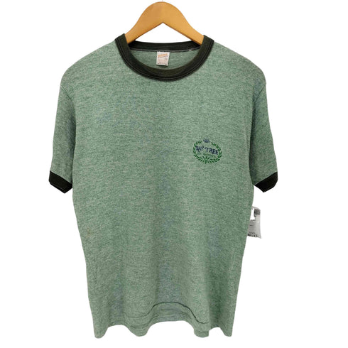 スポーツウエア Sportswear 70S USA製 BAY TREE プリント リンガーTシャツ メンズ import:L