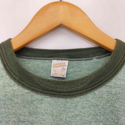 スポーツウエア Sportswear 70S USA製 BAY TREE プリント リンガーTシャツ メンズ import:L
