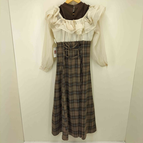 マジェスティックレゴン MAJESTIC LEGON ウエストきゅっとミルフィーユワンピ レディース JPN:M