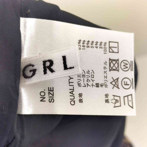 グレイル GRL ツイードチェックフレアロングスカート レディース JPN:L