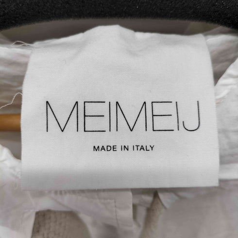 meimeij MADE IN ITALY クロップドフーデッドジャケット レディース