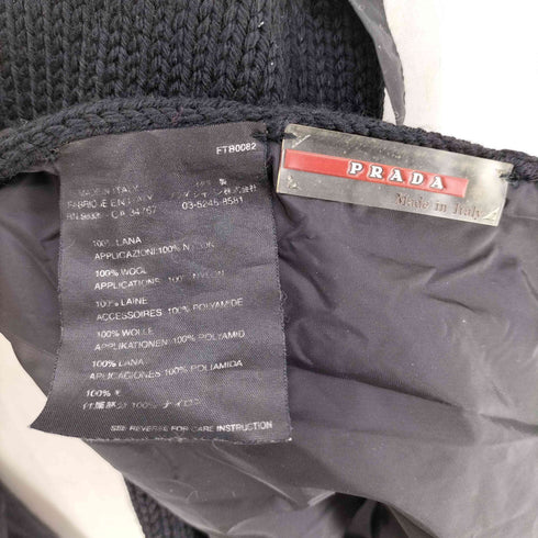 プラダ PRADA イタリア製 SPORT ウール ナイロン マフラー メンズ